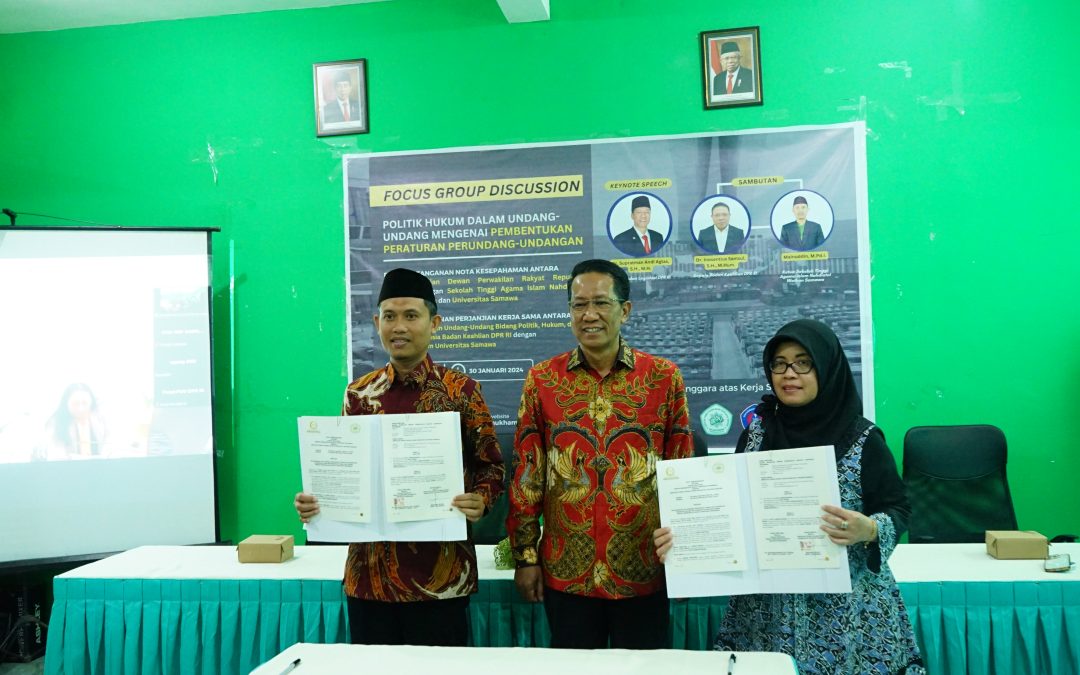 Badan Keahlian DPR RI dan STAI NW Samawa Selenggarakan FGD, Penandatangan MoU & PKS